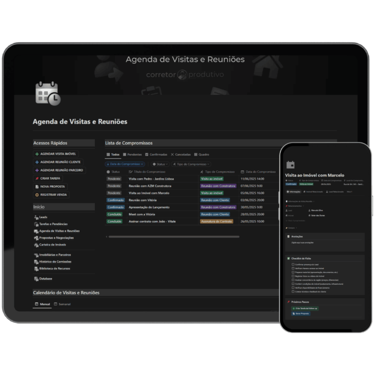 Controle sua rotina com uma agenda inteligente e visual.