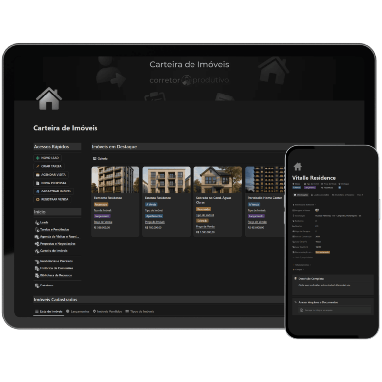 Todos os seus imóveis centralizados,com informações atualizadas.