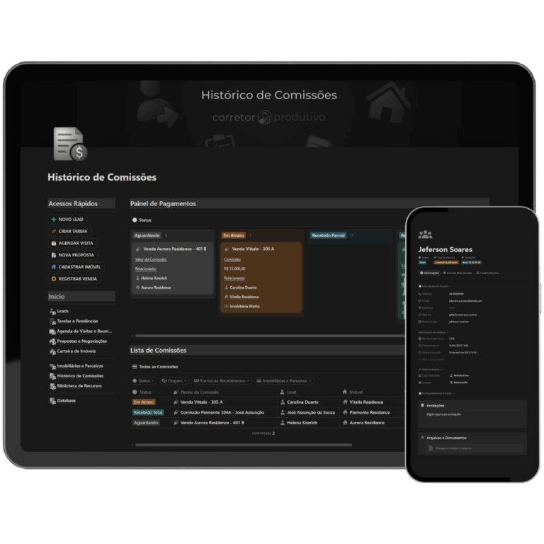 Veja suas comissões e metas de forma simples e transparente..